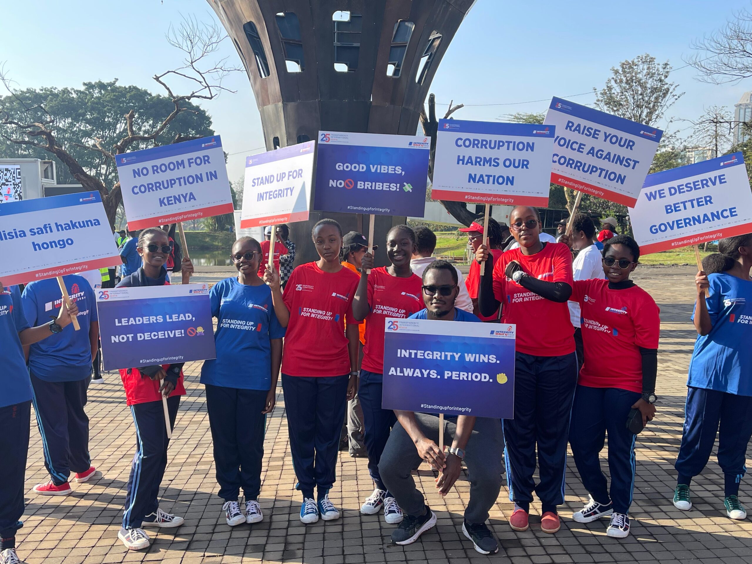 Participants at a past Integrity Walkathon by Transparency International Kenya